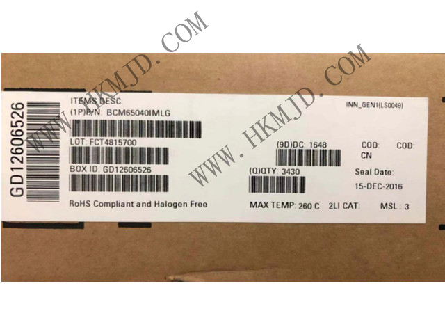 BROADCOM BCM65040 BCM65040IMLG 接口 - 驅(qū)動(dòng)器，接收器，收發(fā)器