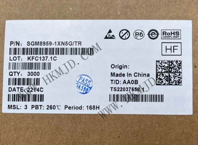 出售SGM8959-1XN5G 單 SGM8959-1 低VOS、低噪聲、高精度零漂移運算放大器