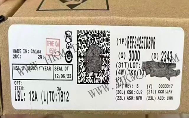 德州儀器 REF3425IDBVR：低溫漂 (6ppm/°C)、低功耗、高精度 CMOS 電壓基準(zhǔn)